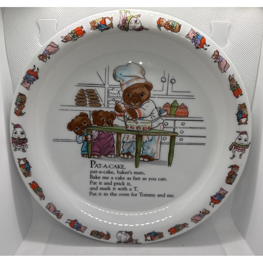 Shafford‎ Japan Vintage 1986 Mother Goose Pat-A-Cake Child's Kids Baby 9" Plate